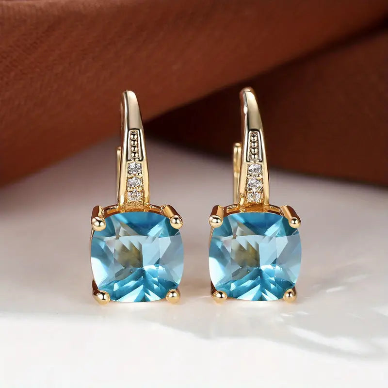Mystica™ | Gold Stone Hoop Earrings