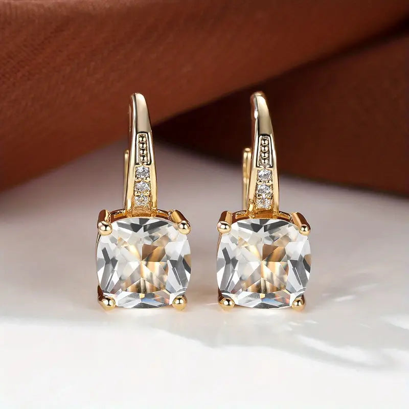 Mystica™ | Gold Stone Hoop Earrings