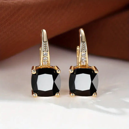 Mystica™ | Gold Stone Hoop Earrings