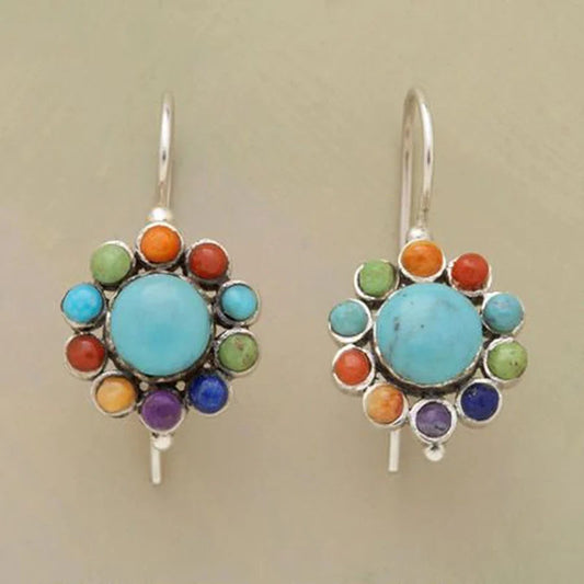 Tierra™ | Multi-Colored Turquoise Hoop Earrings