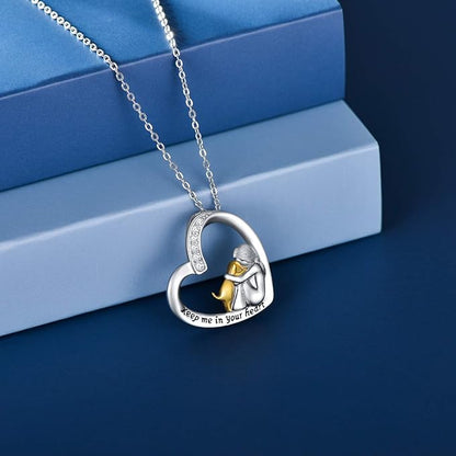Cantrice™ | Silver Heart & Dog Necklace