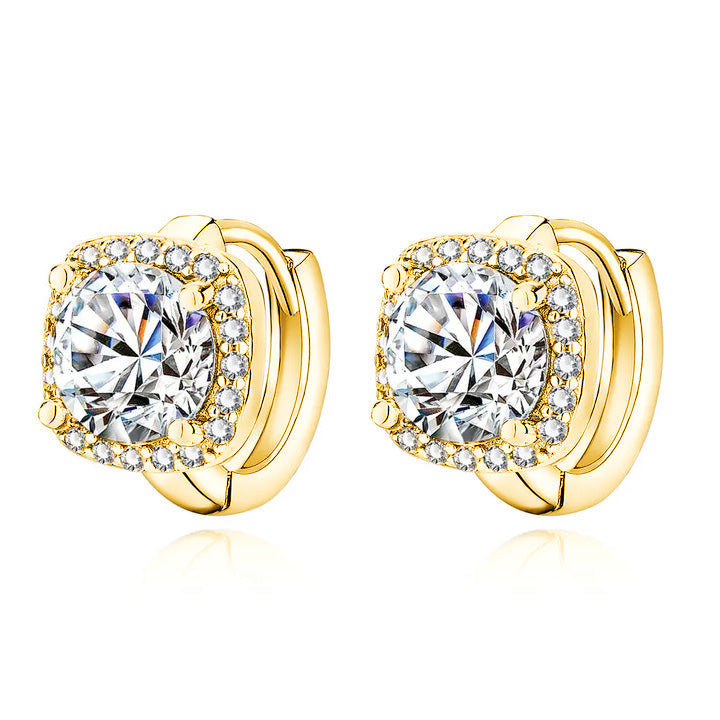 Nadine™ | Gold Square Earrings