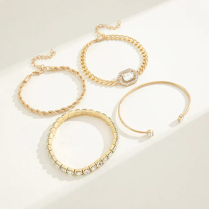 Domitia™ | Gold Calvina Bracelet Set